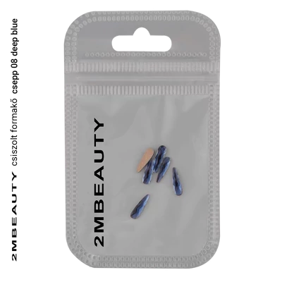 Csiszolt formakő csepp 08 deep blue