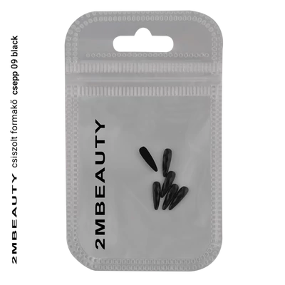 Csiszolt formakő csepp 09 black