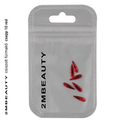 Csiszolt formakő csepp 10 red