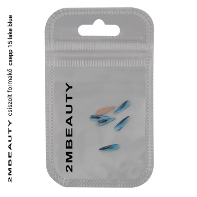 Csiszolt formakő csepp 15 lake blue