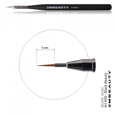 Díszítő ecset - Art #00 (Black Beauty)
