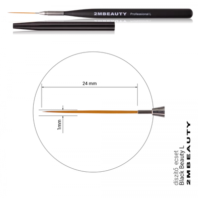 Díszítő ecset - Black Beauty L