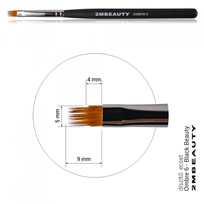 Díszítő ecset - Ombre 6 (Black Beauty)