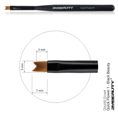 Díszítő Ecset Quick Flower 1 (Black Beauty) Díszítő Ecset Quick Flower 1 (Black Beauty)