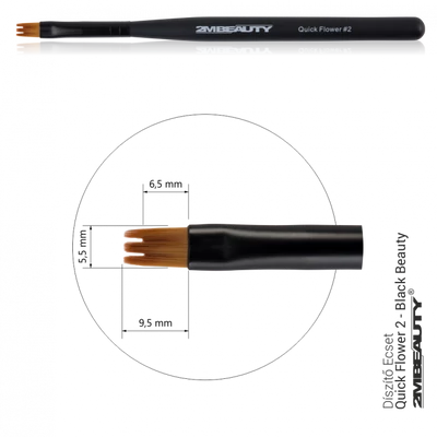 Díszítő Ecset Quick Flower 2 (Black Beauty) Díszítő Ecset Quick Flower 2 (Black Beauty)