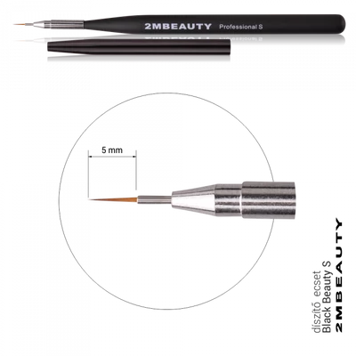 Díszítő ecset - Black Beauty S Díszítő ecset - Black Beauty S