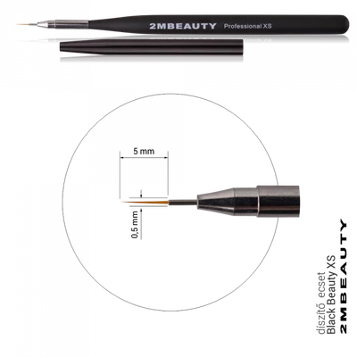 Díszítő ecset - Black Beauty XS Díszítő ecset - Black Beauty XS