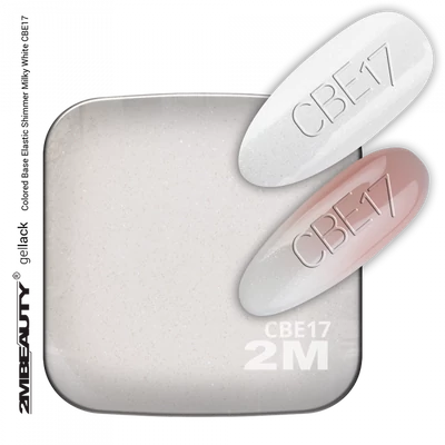 Gel Lack - Colored Base Elastic Shimmer Milky White CBE17 Gel Lack - Colored Base Elastic Shimmer Milky White CBE17