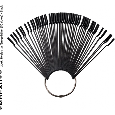 Nyeles tip fém gyűrűvel - fekete (50db) Nyeles tip fém gyűrűvel - fekete (50db)