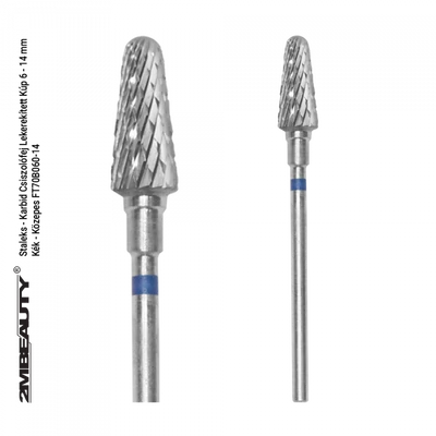 Staleks - Karbid Csiszolófej Lekerekített Kúp 6 | 14 Mm Kék | Közepes FT70B060-14 Staleks - Karbid Csiszolófej Lekerekített Kúp 6 | 14 Mm Kék | Közepes FT70B060-14