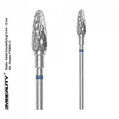 Staleks - Karbid Csiszolófej Kugli 5 mm | 13 mm Kék | Közepes FT90B050-13 Staleks - Karbid Csiszolófej Kugli 5 mm | 13 mm Kék | Közepes FT90B050-13