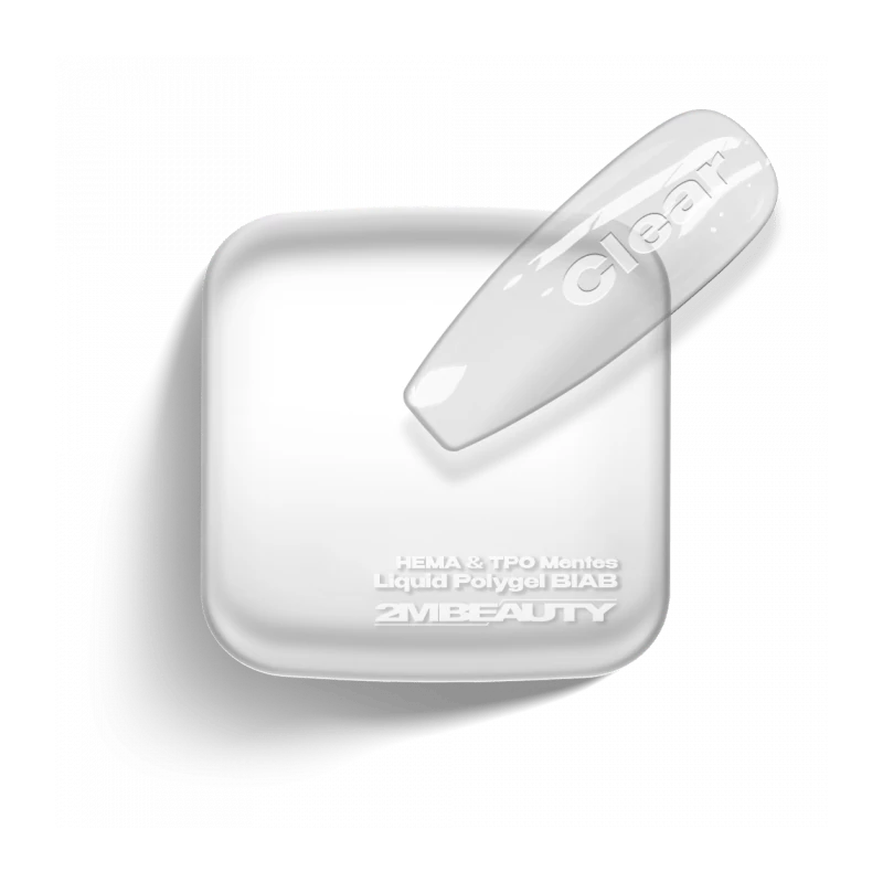 Liquid Polygel BIAB - Clear - HEMA Mentes Ecsetes Építőzselé