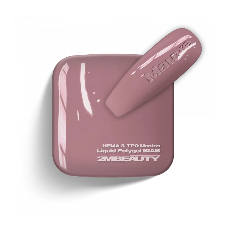 Liquid Polygel BIAB - Mauve - HEMA Mentes Ecsetes Építőzselé
