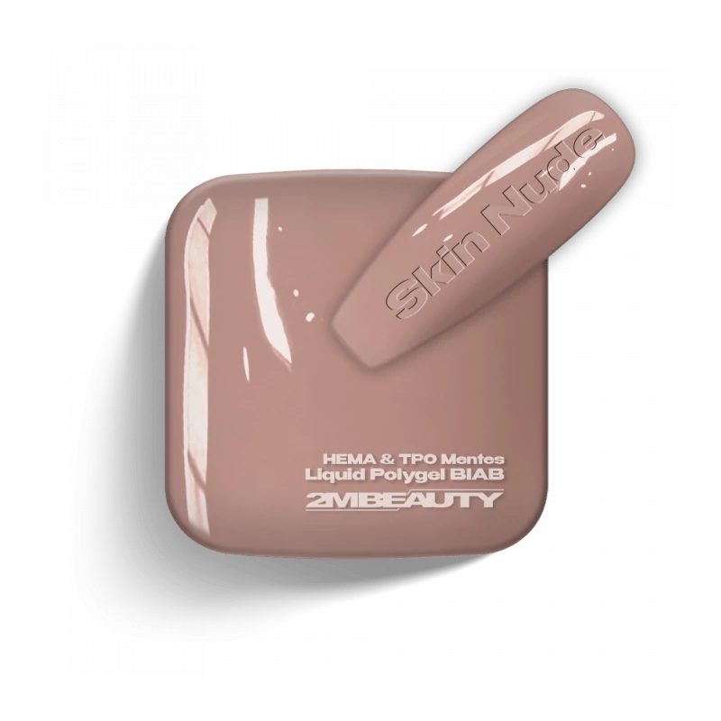 Liquid Polygel BIAB - Skin Nude - HEMA Mentes Ecsetes Építőzselé