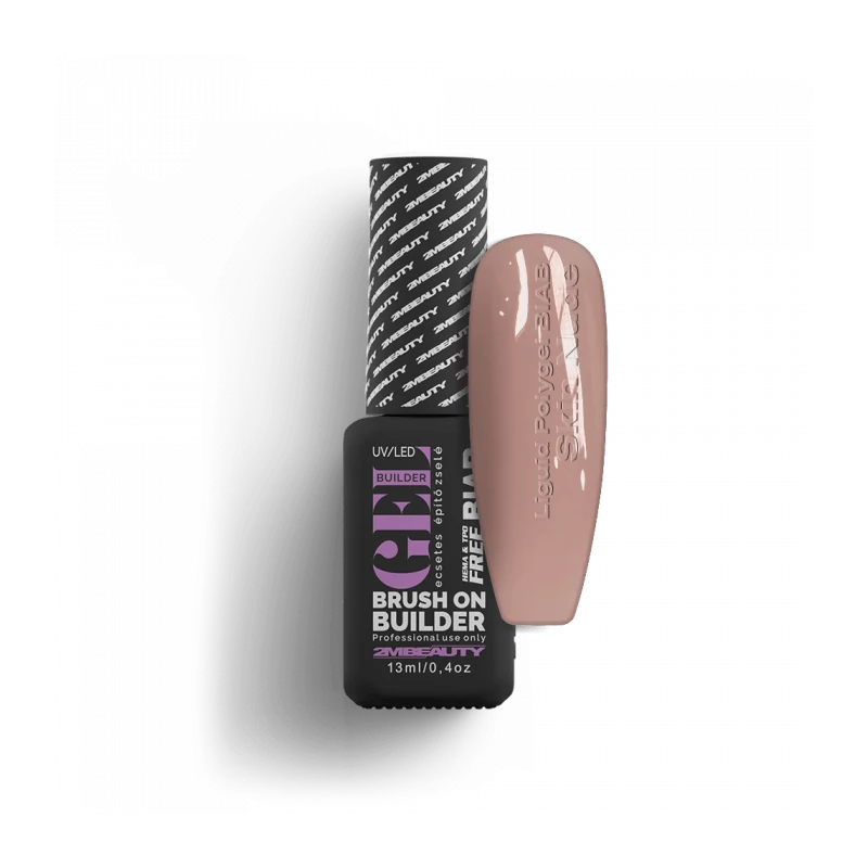 Liquid Polygel BIAB - Skin Nude - HEMA Mentes Ecsetes Építőzselé