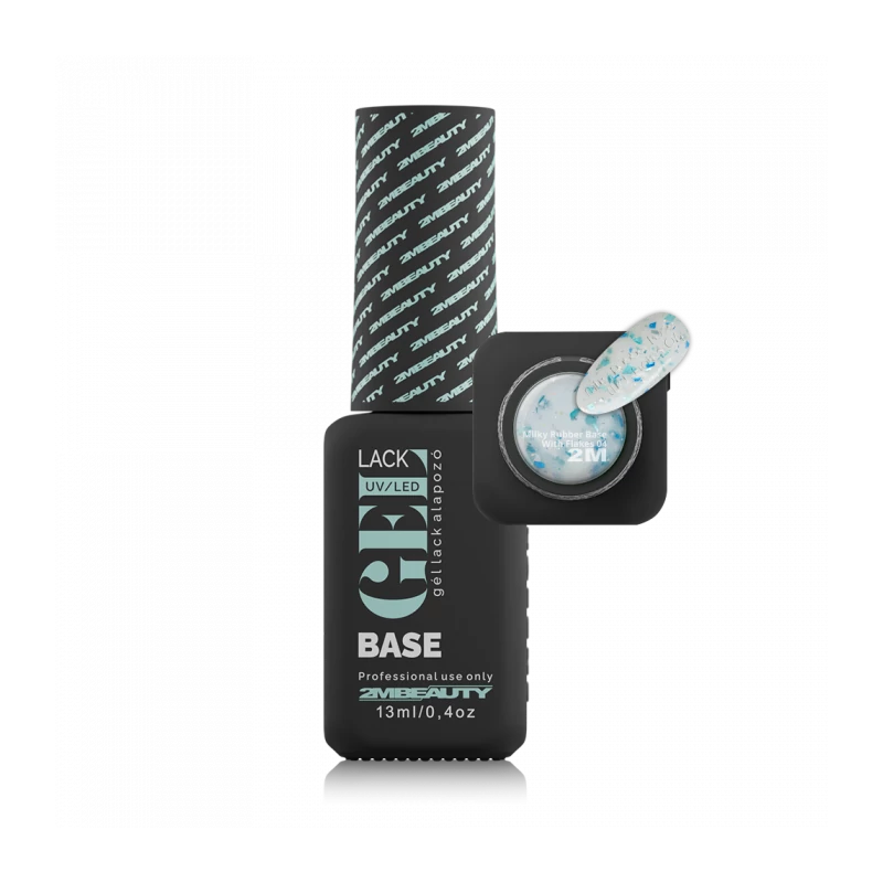Gel Lack - Milky Rubber Base With Flakes 04