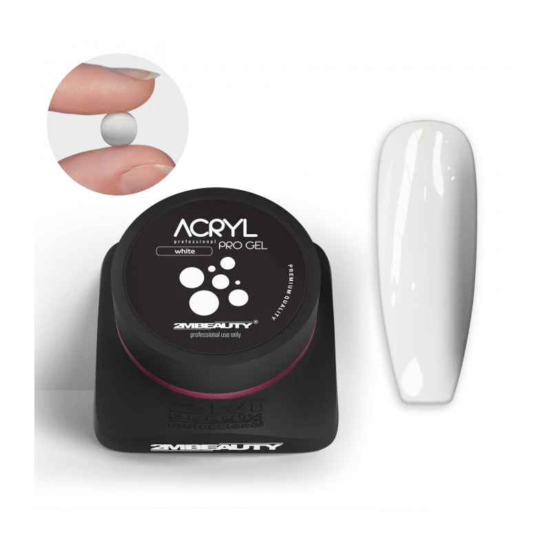 Acryl Pro Gel White 30g - Tégelyes